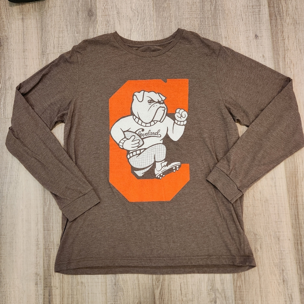 Cleveland Browns Dawg Long Sleeve T-shirt, Dawg Pound, Men's XL, Football